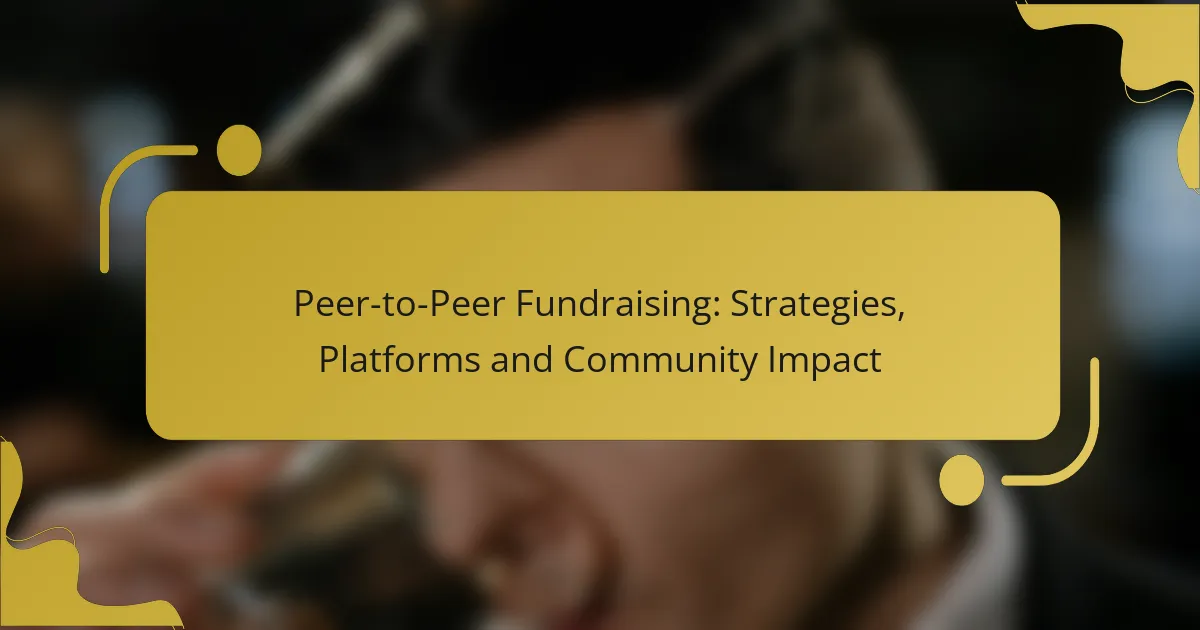 Peer-to-Peer Fundraising: Strategies, Platforms and Community Impact
