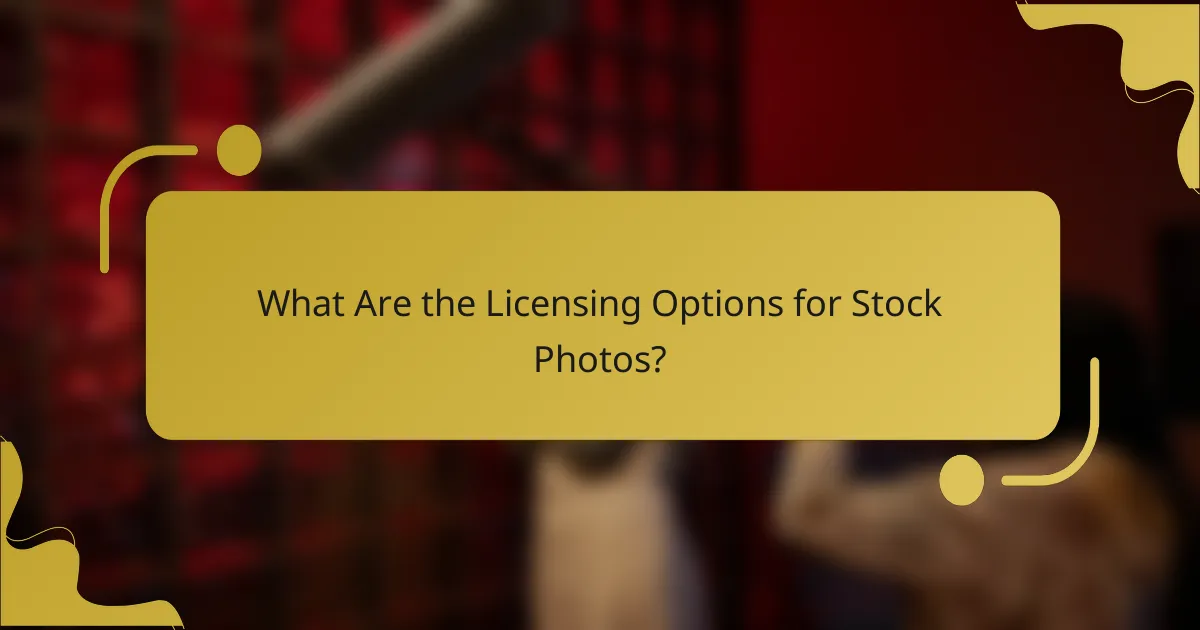 What Are the Licensing Options for Stock Photos?
